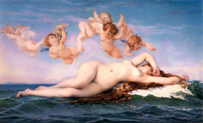 Målning av naken Venus