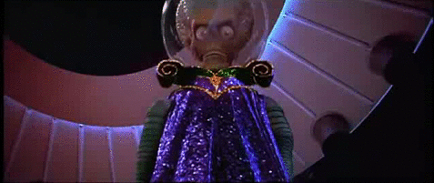 Scen ur Tim Burtons Mars Attacks